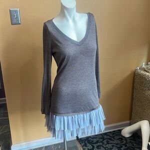 Theme ruffle dress, V-Neck, Size Small